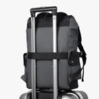 Waterproof PU Leather Laptop Backpack with USB Charger Port
