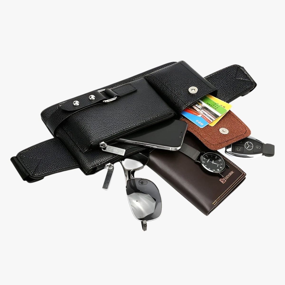 Multifunctional Leather Hands-Free Belt Bag