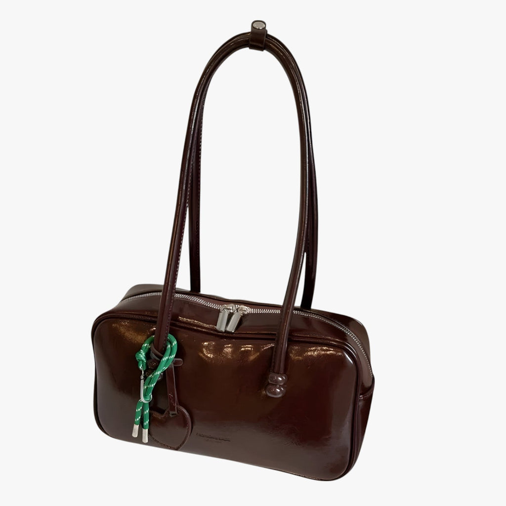 Vintage-Inspired Structured Work Handbag with Compartments