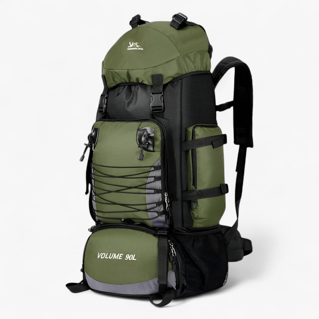 Unisex 90L Waterproof Nylon Hiking and Travel Backpack