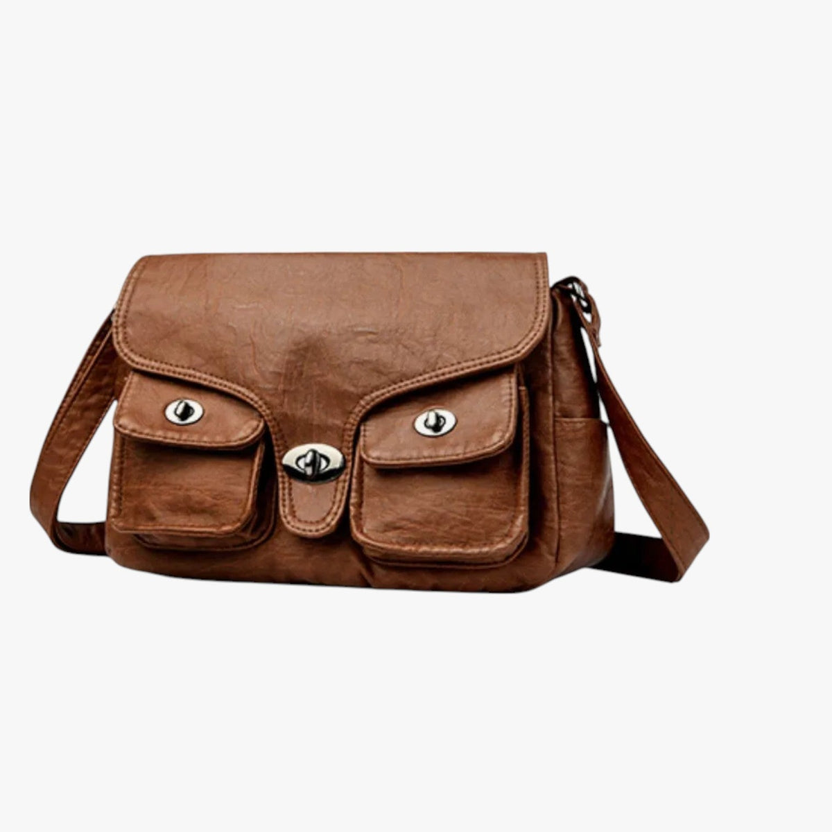 Retro-Style Soft PU Leather Lightweight Handbag