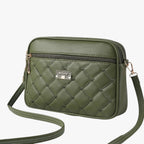 Women's Small Diamond-Quilted PU Shoulder Bag