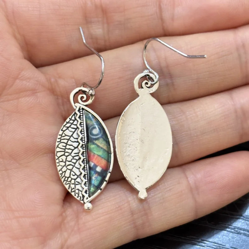 Bohemian Colourful Leaf Earrings