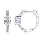 Crystal Hoop Earrings in Two Tones