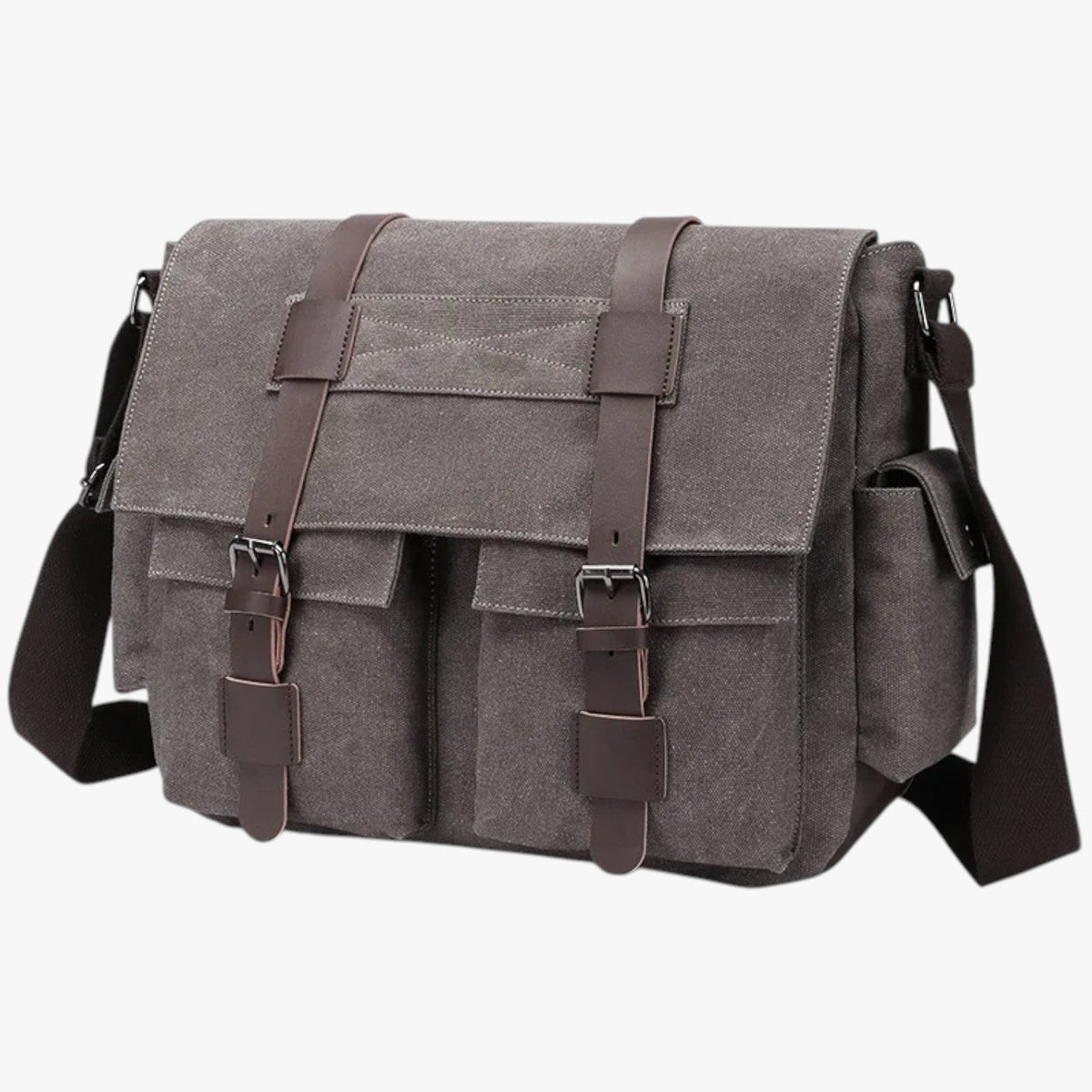 Men's Vintage Canvas-Look Nylon Crossbody Bag