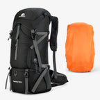 Large 70L Nylon Hiking and Camping Backpack with Rain Cover