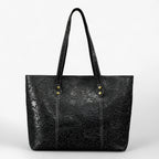 Grote handgemaakte vintage leren shopper-schoudertas voor dames