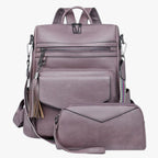 Elegant Soft Leather Backpack with Laptop Space