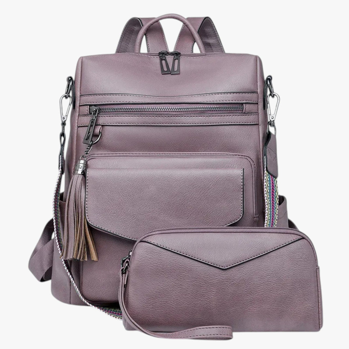 Elegant Soft Leather Backpack with Laptop Space