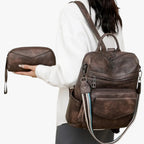 Elegant Soft Leather Backpack with Laptop Space