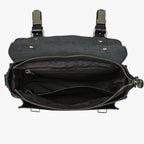 Unisex Anti-Theft Leather Shoulder Bag with Hidden Zips