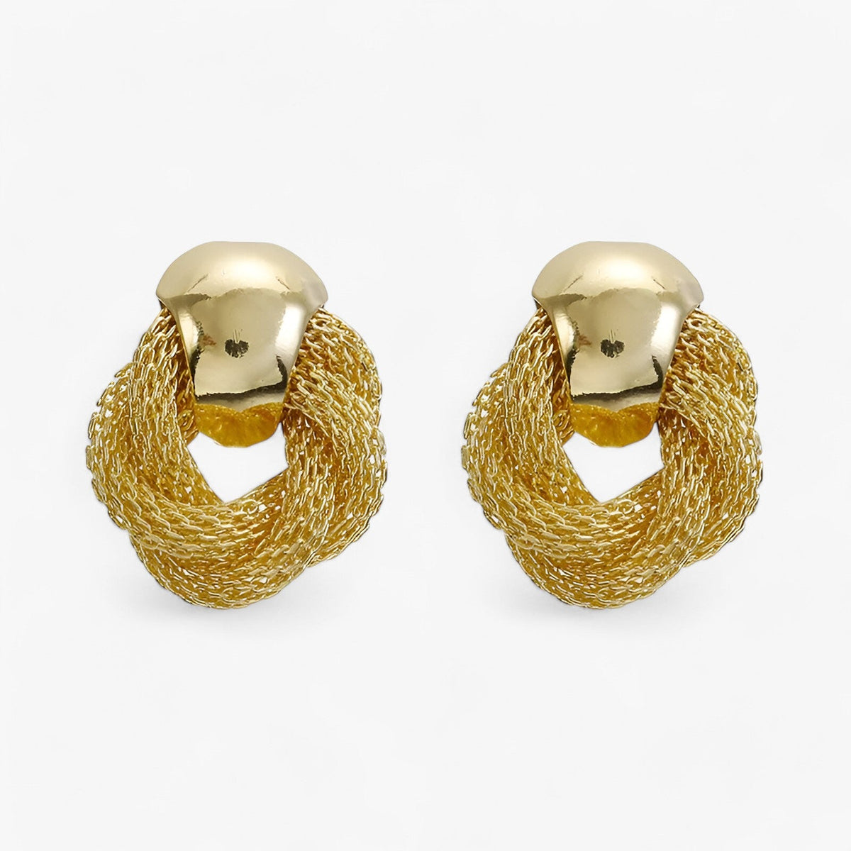 Twisted Vintage-Style Earrings in Gold-Tone