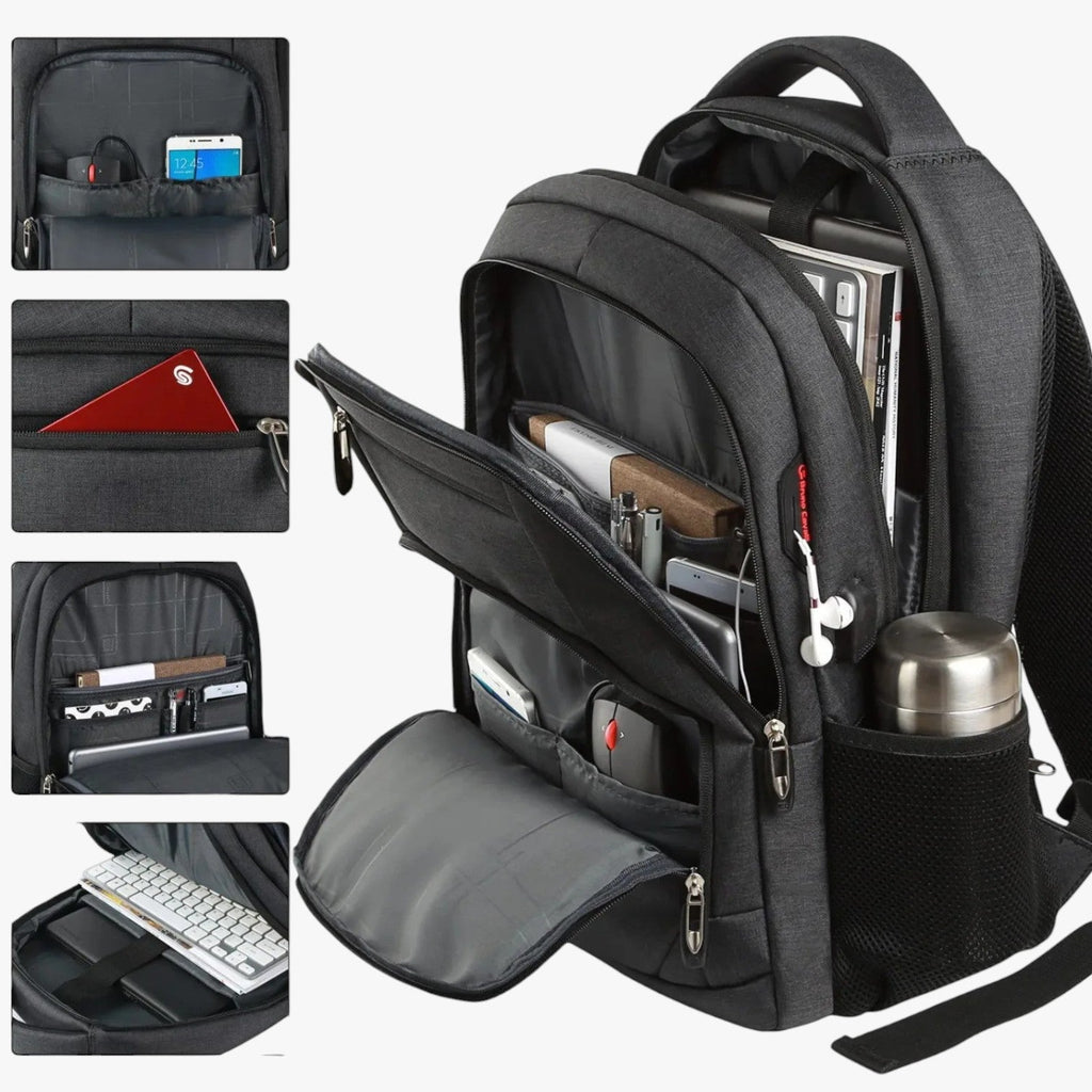 Large Waterproof Laptop Backpack with External USB Port