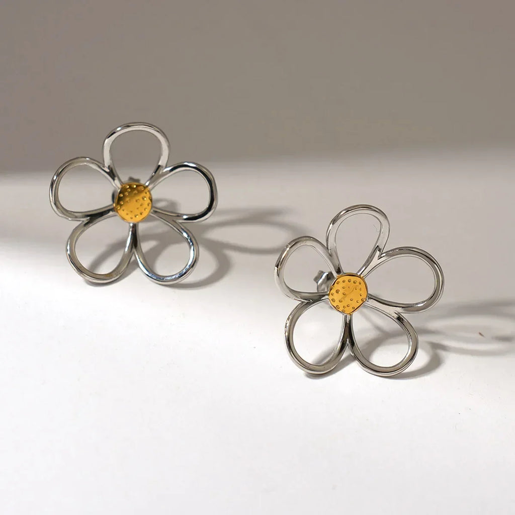 Sun-Inspired Petal Earrings in Three Finishes