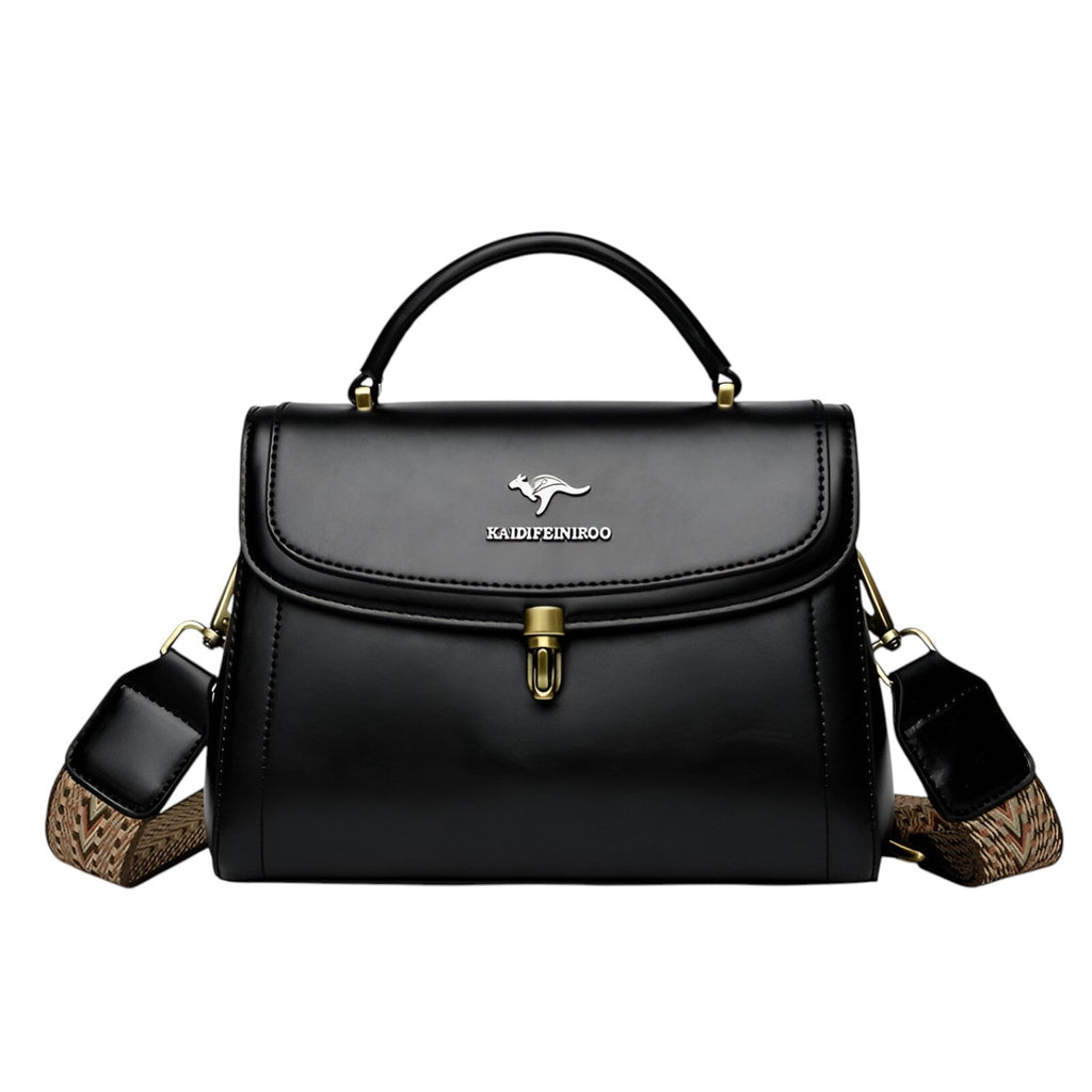 Smooth Leather Convertible Shoulder and Crossbody Bag