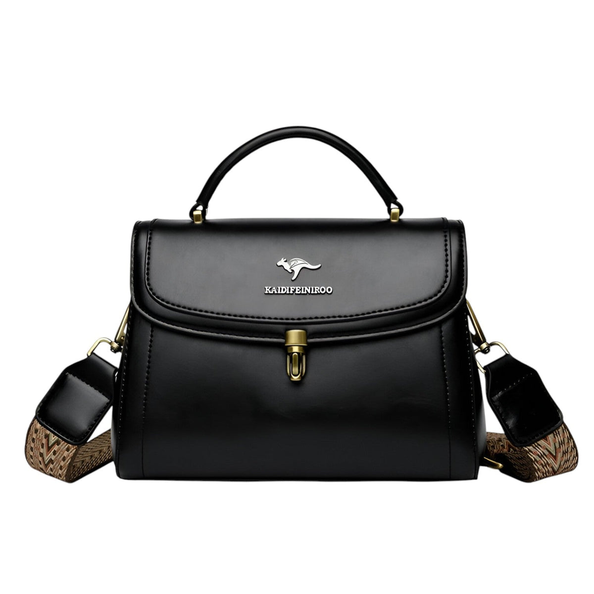 Smooth Leather Convertible Shoulder and Crossbody Bag