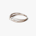 Sterling zilveren ring met knoop en kruis