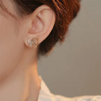 Zircon Butterfly Stud Earrings