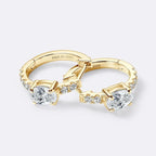 Crystal Hoop Earrings in Two Tones