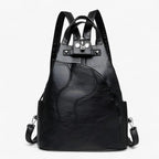 Elegant Secure Leather Backpack with Laptop Pocket