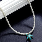 Bohemian Turquoise Starfish Necklace