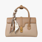 Women's Beige Genuine Buffalo Leather Shoulder Bag