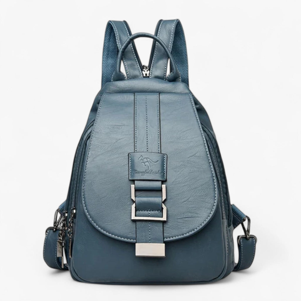 Elegant Soft Leather Backpack That Sits Evenly on Both Shoulders