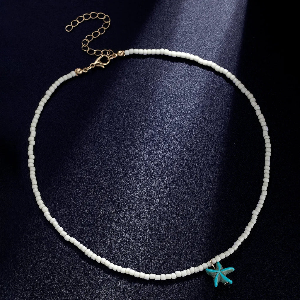 Turquoise zeesterketting