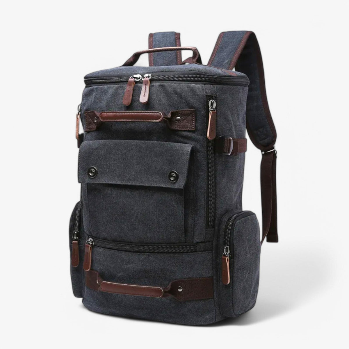 Ruime rugzak in vintage stijl met laptopvak