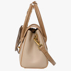 Women's Beige Genuine Buffalo Leather Shoulder Bag