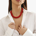Kleurrijke ketting met geometrisch kralendetail
