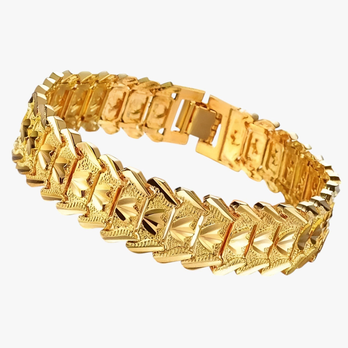Retro Coin Bracelet with 24K Gold-Plated Steel