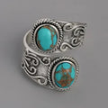 Vintage Turquoise Cross Band Ring