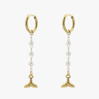 Coloured Steel Stud Earrings with Sea Motifs
