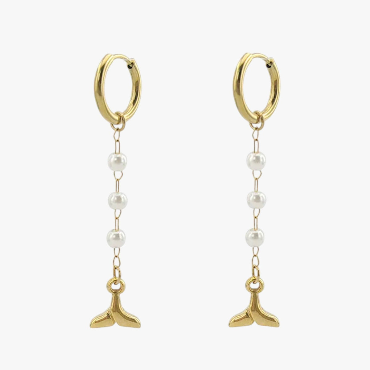 Coloured Steel Stud Earrings with Sea Motifs