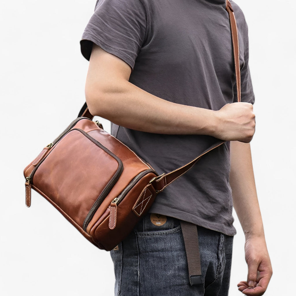 Organised Multifunctional Vintage Messenger Shoulder Bag