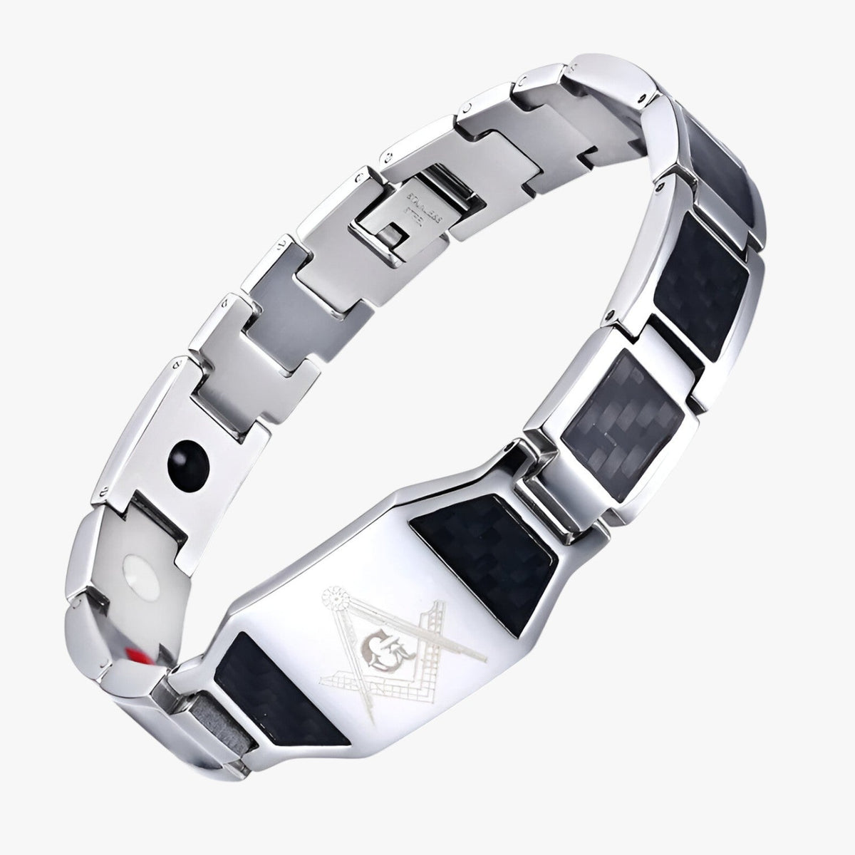Armband met magneetsluiting en gepolijste schakels