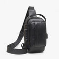 Men's Anti-Theft Lock Sling Bag with USB Port