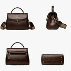 Smooth Leather Convertible Shoulder and Crossbody Bag