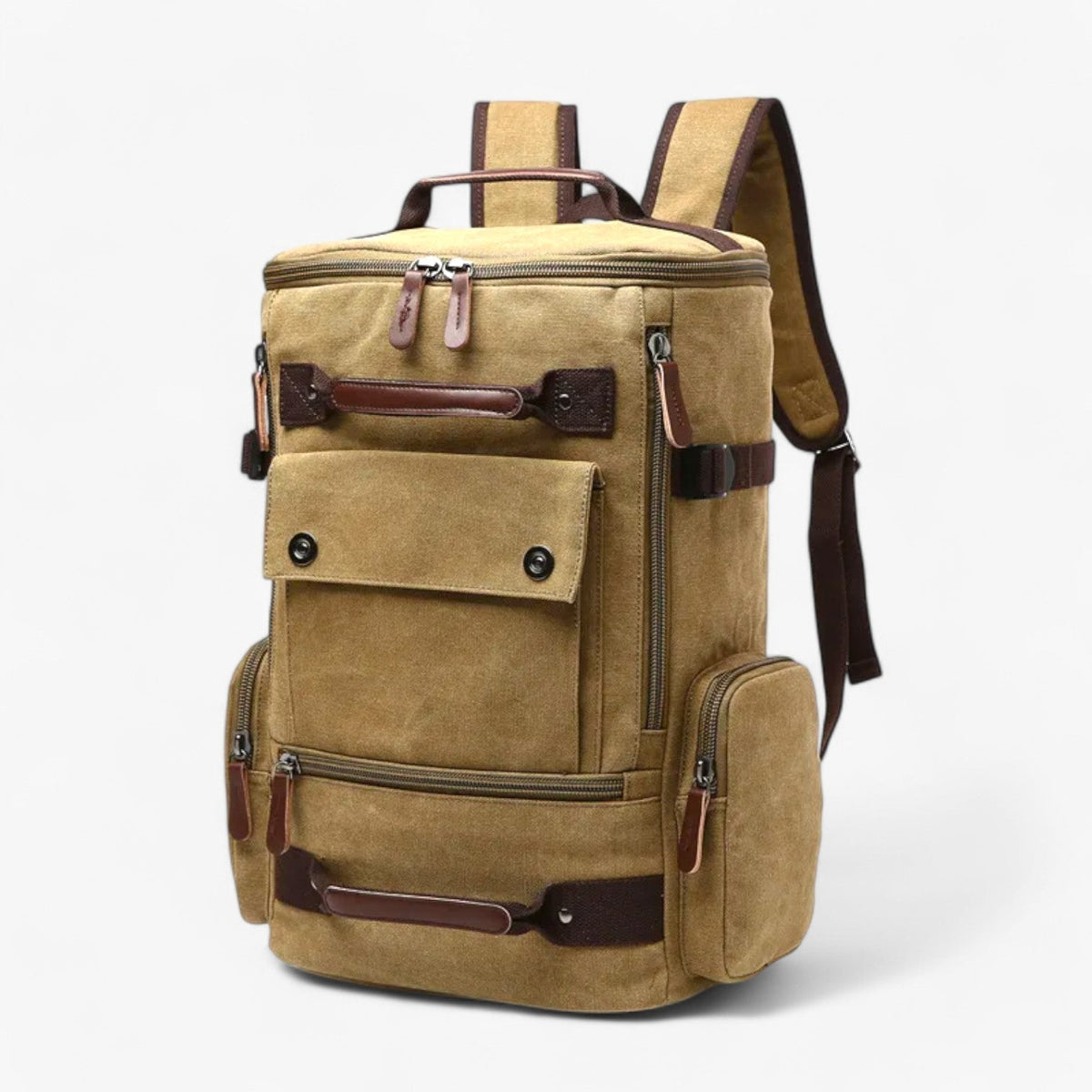 Ruime rugzak in vintage stijl met laptopvak