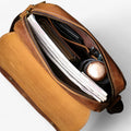 Compact Crazy Horse Leather Vintage Shoulder Bag