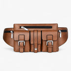Men's Leather Belt Bag with Spacious Front Pocket