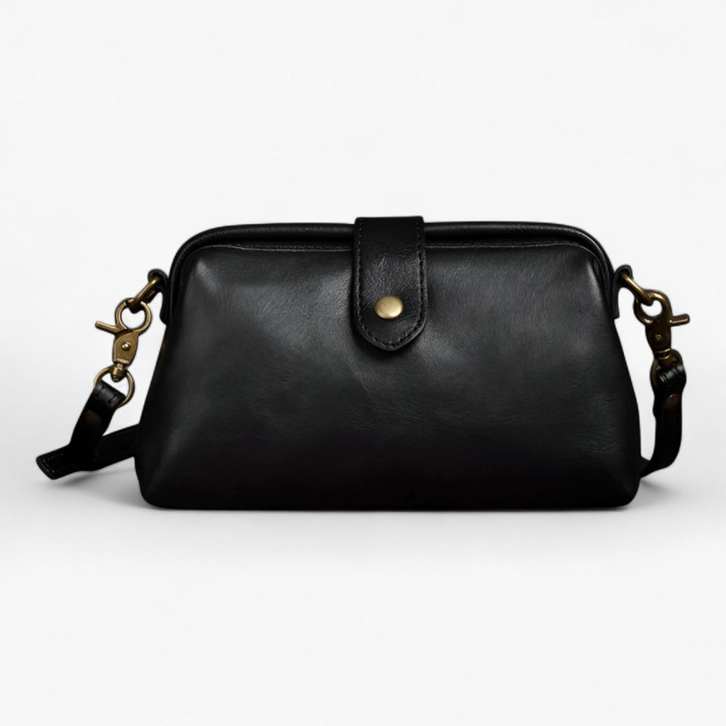 Small Genuine Cow Leather Lightweight Shoulder Bag