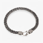 Handgeweven vossenstaartarmband in sterling zilver, 5 mm