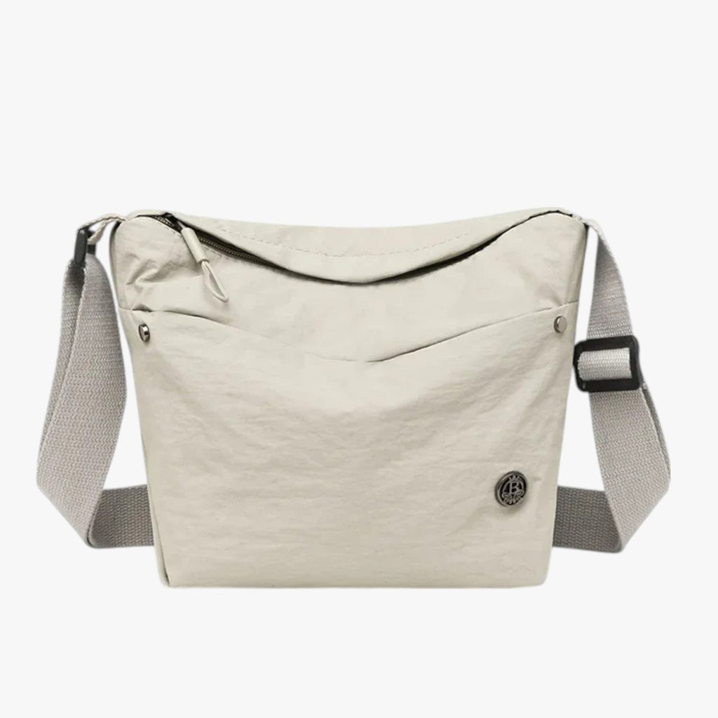 Women's Lightweight Waterproof Nylon Shoulder Bag with Pockets