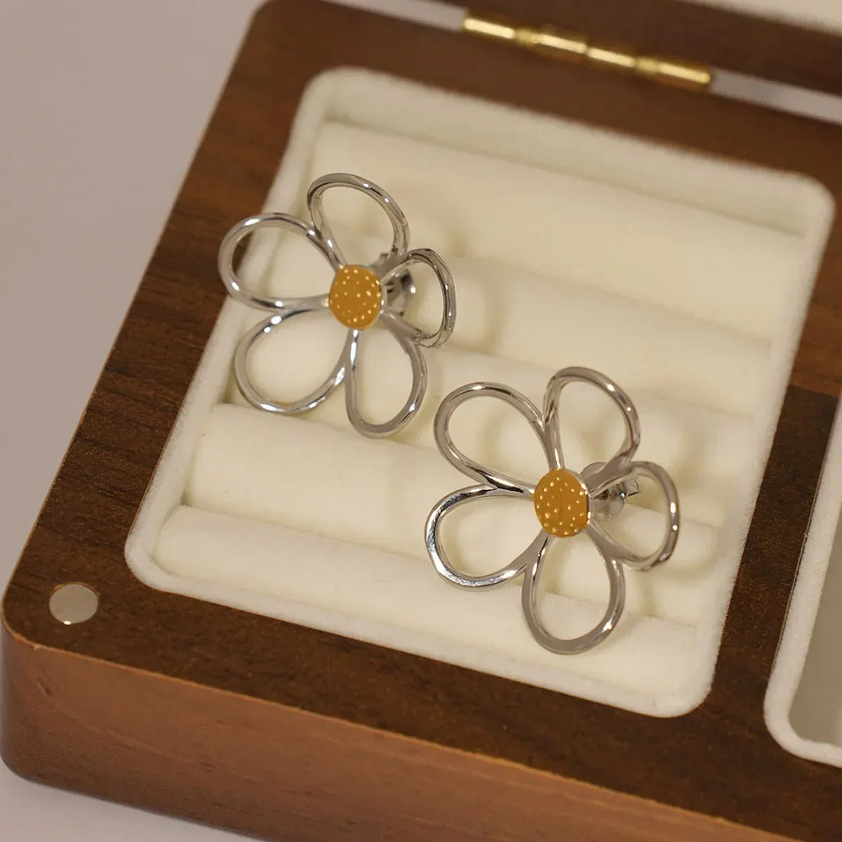 Sun-Inspired Petal Earrings in Three Finishes