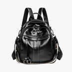 Retro Waxed-Look Water-Resistant PU Leather Backpack