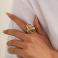 Chunky Baroque Pearl Cocktail Ring