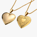 Heart Locket Necklace with Inner Photo Frame