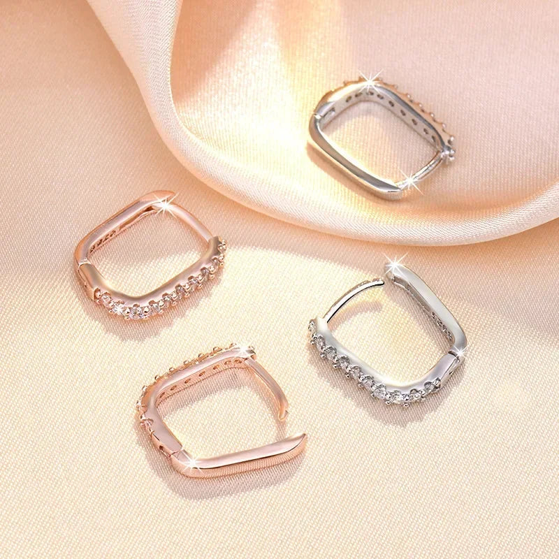 Rose Gold-Tone Hoop Earrings
